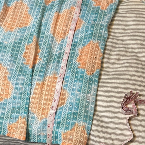 Ruby Rd. Blue and Peach Textured Cardigan - Picture 6 of 8